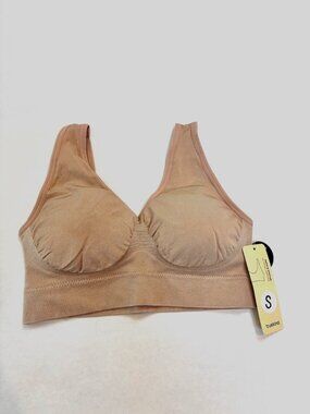 NWT Truekind Everyday Throw-on Wireless Bralette - Nude - Small